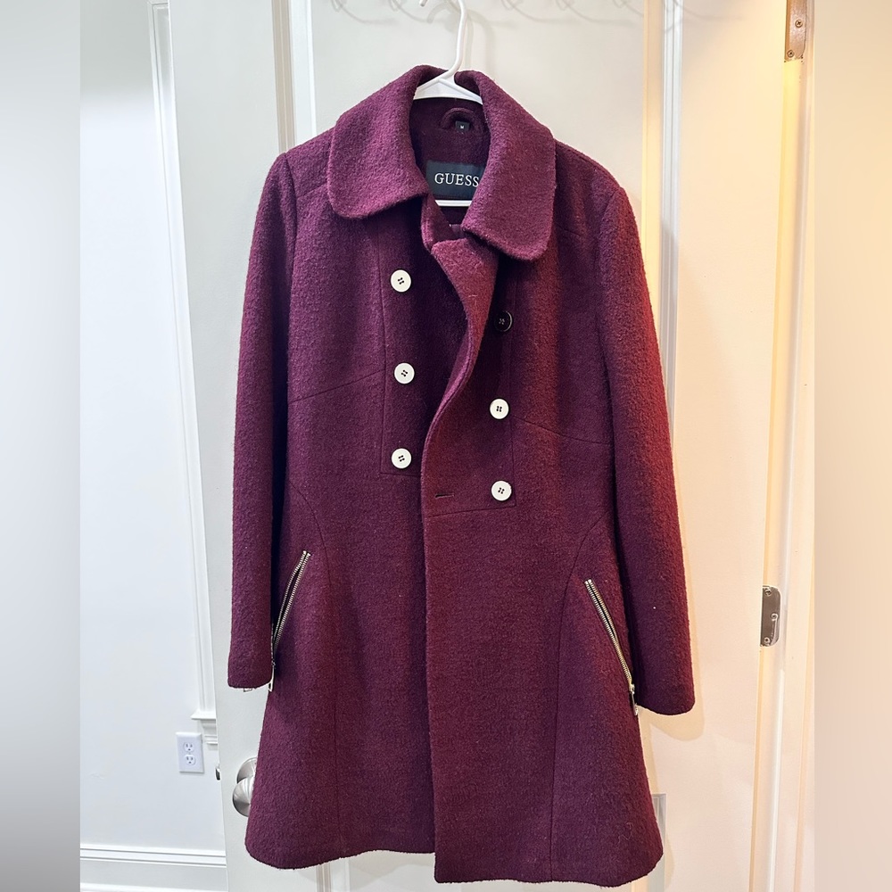 Burgandy blazer coat